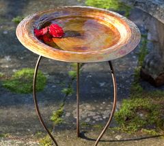 heated cedar bird bath